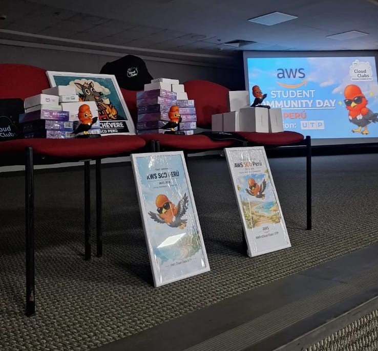 Foto regalos personalizados para evento AWS